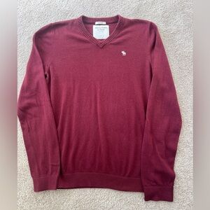 Abercrombie & Fitch Men's Large Burgundy Sweater